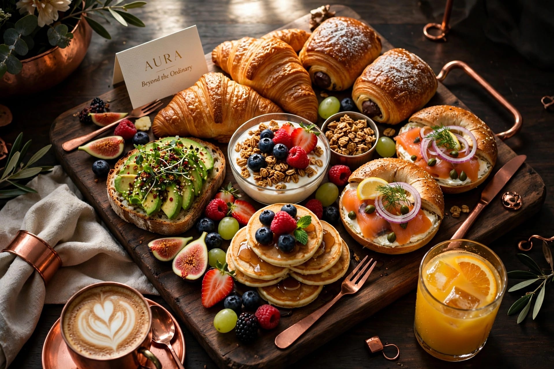 Breakfast sharing board
