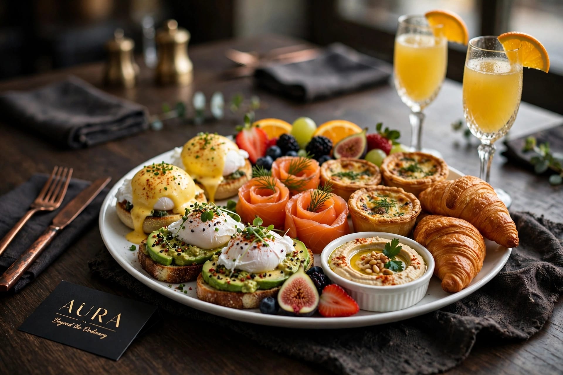 A selection of Italian sharing-board dishes